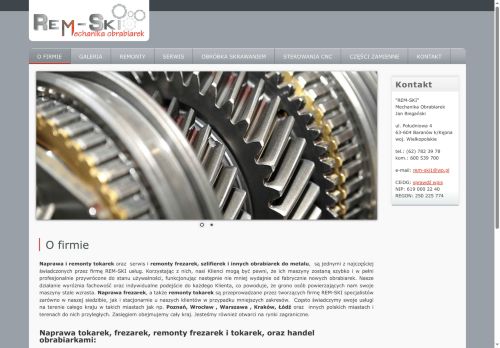 Jan Biegański REM-SKI Mechanika Obrabiarek